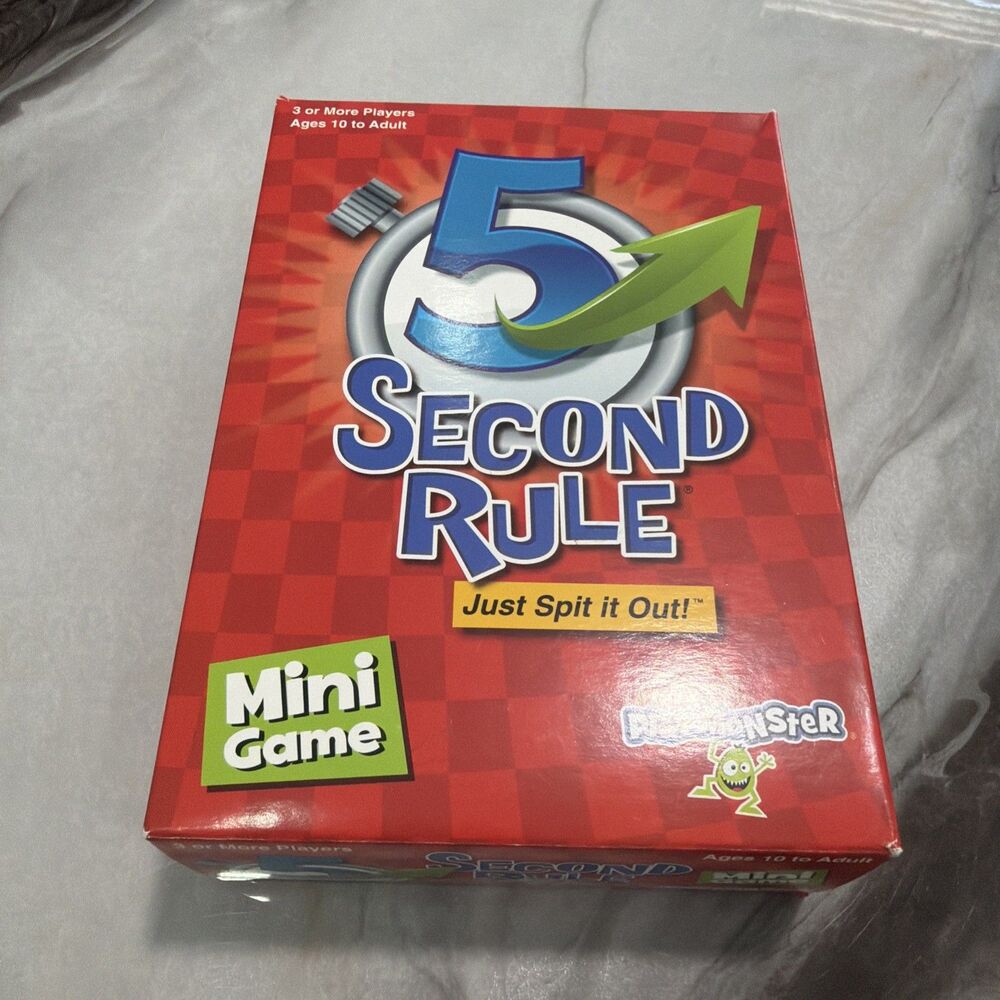 NEW PlayMonster 5 Second Rule Mini Game Just Spit It Out! Travel Size Party Game